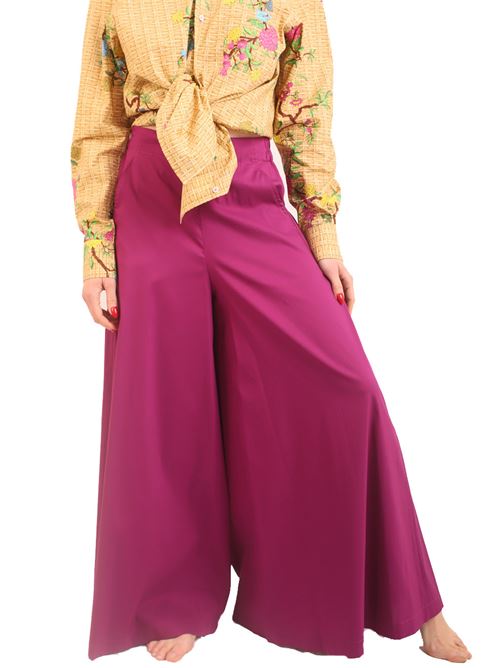 Wine-colored palazzo pants Laboratorio Capri | P25M886MJVINO